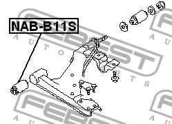 Silent block front lower arm front Febest NAB-B11S