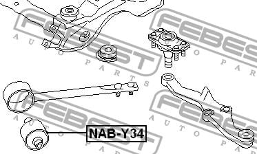 Febest Silent block front torsion bar – price [object Object] PLN