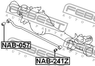 Silent block rear wishbone Febest NAB-057