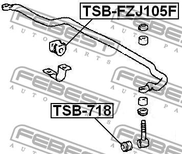 Febest Bush front anti roll bar link – price 13 PLN