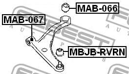 Febest Front lower control arm front bushing – price 23 PLN