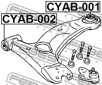 Silent block front lower arm front Febest CYAB-002