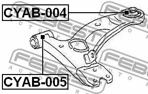 Front lower control arm front bushing Febest CYAB-005