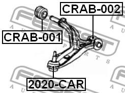 Silent block front lower arm front Febest CRAB-002