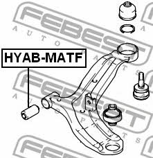 Front lower control arm front bushing Febest HYAB-MATF