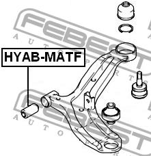 Febest Front lower control arm front bushing – price [object Object] PLN