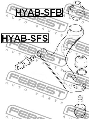 Febest Front lower control arm front bushing – price [object Object] PLN