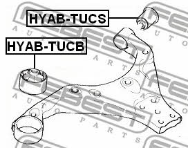 Silent block front lower arm rear Febest HYAB-TUCS