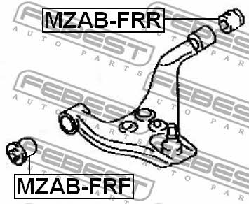 Febest Front lower control arm front bushing – price [object Object] PLN