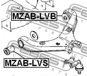 Febest Front lower control arm front bushing – price [object Object] PLN