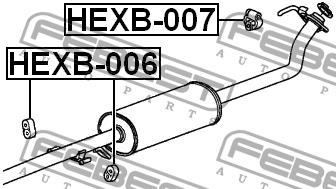 Febest Exhaust mounting bracket – price 14 PLN