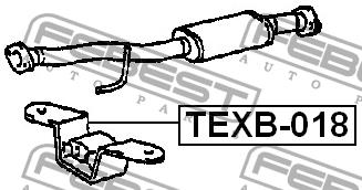 Exhaust mounting bracket Febest TEXB-018