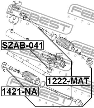 Tie rod end Febest 1421-NA