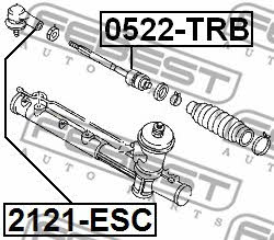 Tie rod end Febest 2121-ESC