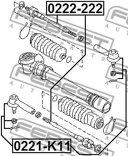 Febest Tie rod end – price [object Object] PLN