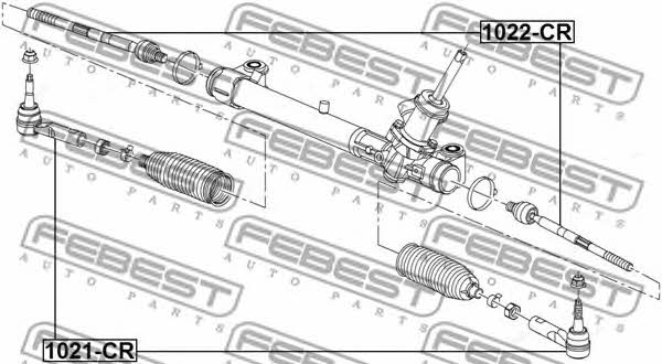 Tie rod end Febest 1021-CR