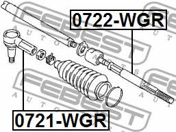 Tie rod end outer Febest 0721-WGR