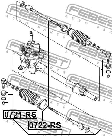 Tie rod end Febest 0721-RS