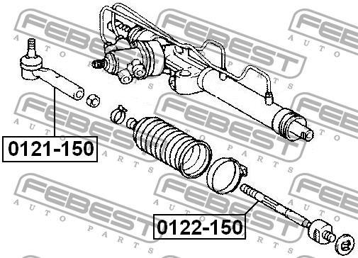 Tie rod end Febest 0121-150