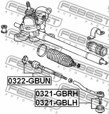 Febest Left tie rod end – price [object Object] PLN