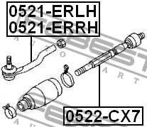 Febest Left tie rod end – price [object Object] PLN