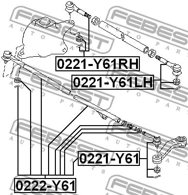 Febest Left tie rod end – price [object Object] PLN