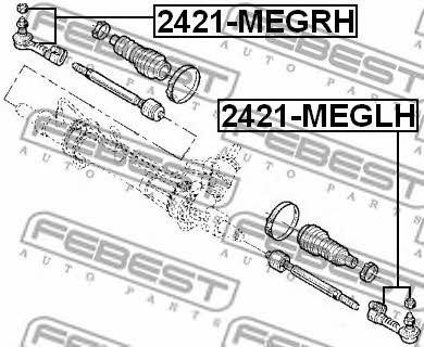 Febest Left tie rod end – price [object Object] PLN