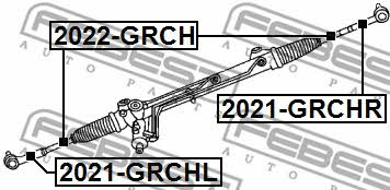 Tie rod end right Febest 2021-GRCHR