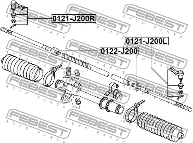 Febest Right tie rod end – price [object Object] PLN