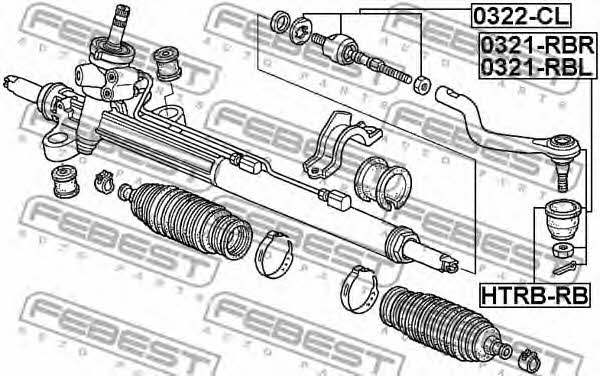 Febest Right tie rod end – price [object Object] PLN