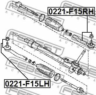 Febest Tie rod end right – price 65 PLN