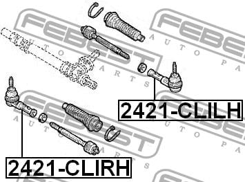 Right tie rod end Febest 2421-CLIRH