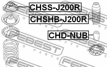 Febest Rear shock absorber support – price 89 PLN