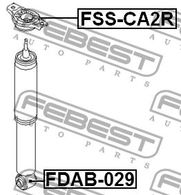 Febest Rear shock absorber support – price 60 PLN