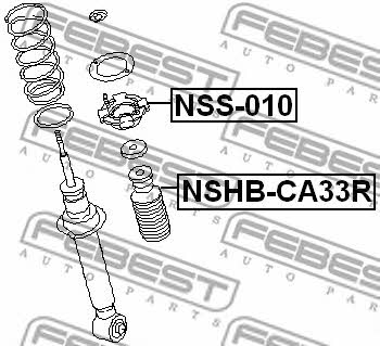 Rear shock absorber support Febest NSS-010