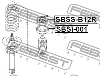 Rear shock absorber support Febest SBSS-B12R