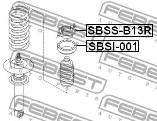 Rear shock absorber support Febest SBSS-B13R