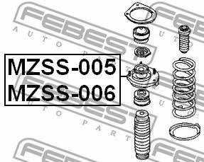 Rear left shock absorber support Febest MZSS-006
