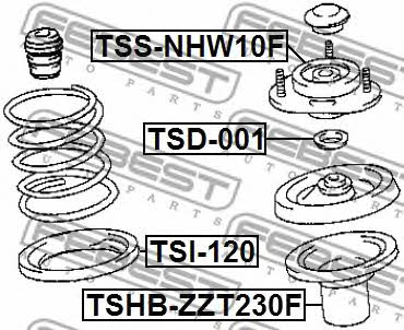 Febest Strut bearing with bearing kit – price 151 PLN