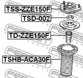 Febest Strut bearing with bearing kit – price 127 PLN
