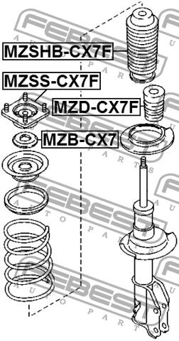 Front Shock Absorber Support Febest MZSS-CX7F