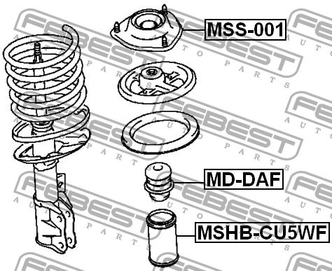 Febest Strut bearing with bearing kit – price 118 PLN