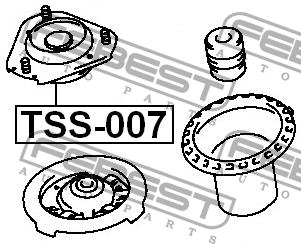Strut bearing with bearing kit Febest TSS-007