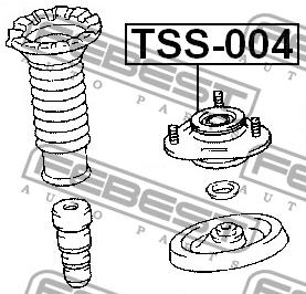 Strut bearing with bearing kit Febest TSS-004