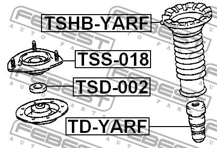 Febest Strut bearing with bearing kit – price [object Object] PLN