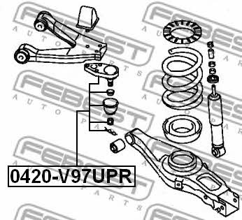 Ball joint Febest 0420-V97UPR