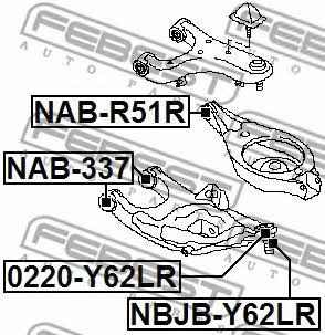 Ball joint Febest 0220-Y62LR