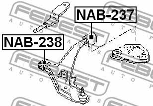 Febest Front lower control arm front bushing – price [object Object] PLN