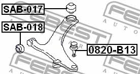 Febest Front lower control arm front bushing – price [object Object] PLN