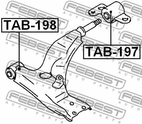 Febest Silent block front lower arm front – price 21 PLN